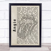 The Rolling Stones Angie Shadow Song Lyric Quote Print