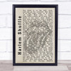 The Rolling Stones Harlem Shuffle Shadow Song Lyric Quote Print