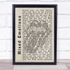 The Rolling Stones Mixed Emotions Shadow Song Lyric Quote Print