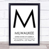 Milwaukee United States Of America Coordinates Travel Quote Print Milwaukee United States Of America Coordinates Travel Quote Print