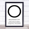 Oklahoma City United States Of America Coordinates Quote Print