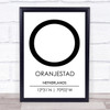 Oranjestad Netherlands Coordinates Travel Print
