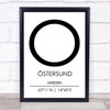 Ostersund Sweden Coordinates World City Travel Print Ostersund Sweden Coordinates World City Travel Print