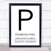 Pembroke Pines United States Of America Coordinates Quote Print