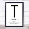 Tamale Ghana Coordinates World City Travel Print