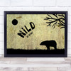 Wild At Heart Bear Framed Wall Art Print