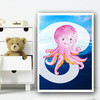 Under The Sea Octopus Children's Nursery Bedroom Wall Art Print