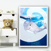 Under The Sea Whale Children's Nursery Bedroom Wall Art Print