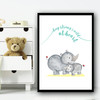 Zoo Rhino Children's Nursery Bedroom Wall Art Print