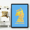 Set Loot Llama Yellow Blue Fortnite Children's Nursery Bedroom Wall Art Print