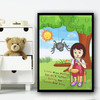 Little Miss Muffet Nursery Rhyme Children's Nursery Bedroom Wall Art Print