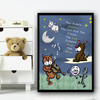 Hey Diddle Diddle Nursery Rhyme Children's Nursery Bedroom Wall Art Print