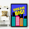 City Scape Dream Big Children's Nursery Bedroom Wall Art Print