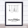 Mums Kitchen Mums Rules Quote Typogrophy Wall Art Print