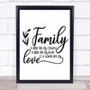 Family A Little Bit Of Crazy Quote Typogrophy Wall Art Print