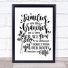 Family Are Like Tree Branches Quote Typogrophy Wall Art Print