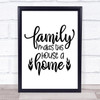 Family Makes This House A Home Quote Typogrophy Wall Art Print