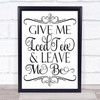 Give Me Iced Tea Quote Typogrophy Wall Art Print