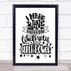 I Make Wine Disappear Quote Typogrophy Wall Art Print