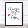 Stronger Than You Know Quote Typogrophy Wall Art Print