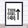 This Girl Can Quote Typogrophy Wall Art Print