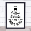 Coffee Scrubs Rubber Gloves Doctor Nurse Quote Typogrophy Wall Art Print