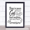 Sleep In Peace God Is Big Quote Typogrophy Wall Art Print