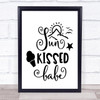 Sun Kissed Babe Quote Typogrophy Wall Art Print