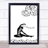 Yoga Quotes Silhouette & Beautiful Leaves Don't Break Quote Typogrophy Print