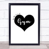 Love Gym Quote Typogrophy Wall Art Print