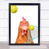 Chicken Tennis Decorative Wall Art Print