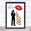 007 Leopard Print Lips Style Decorative Wall Art Print