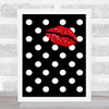 Lips On Spots Decorative Wall Art Print