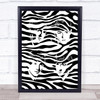 Beatles Zebra Print Decorative Wall Art Print