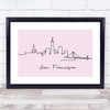 Block Colour Line Art San Francisco Decorative Wall Art Print