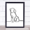 Black & White Line Art Simple Dog Decorative Wall Art Print