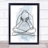 Watercolour Line Art Depression Decorative Wall Art Print