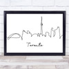 Black & White Line Art Toronto Decorative Wall Art Print