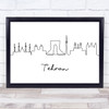 Black & White Line Art Tehran Decorative Wall Art Print