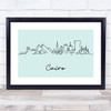 Block Colour Line Art Cairo Decorative Wall Art Print