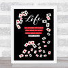 Life Is A Game Of Cards Inspirational Quote Decorative Wall Art Print
