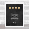 Rude Typewriter Letters Twat Decorative Wall Art Print