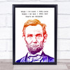 Abraham Lincoln Cartoon Funky Wall Art Print