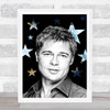 Brad Pitt Stars Funky Wall Art Print