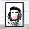 Chez Guevara Black & White Bubblegum Wall Art Print