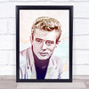 James Dean Graphic Pastel Purple Ombre Funky Wall Art Print