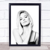 Margot Robbie B&W Wall Art Print