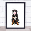 Dog Bernese Mountain Bubblegum Wall Art Print