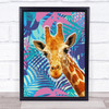 Jungle Art Giraffe Wall Art Print