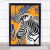 Jungle Art Zebra Wall Art Print